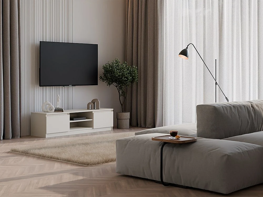 Szafka RTV Malwa 140 | Kaszmir | 140x40x36 cm | Szafka/Stolik RTV