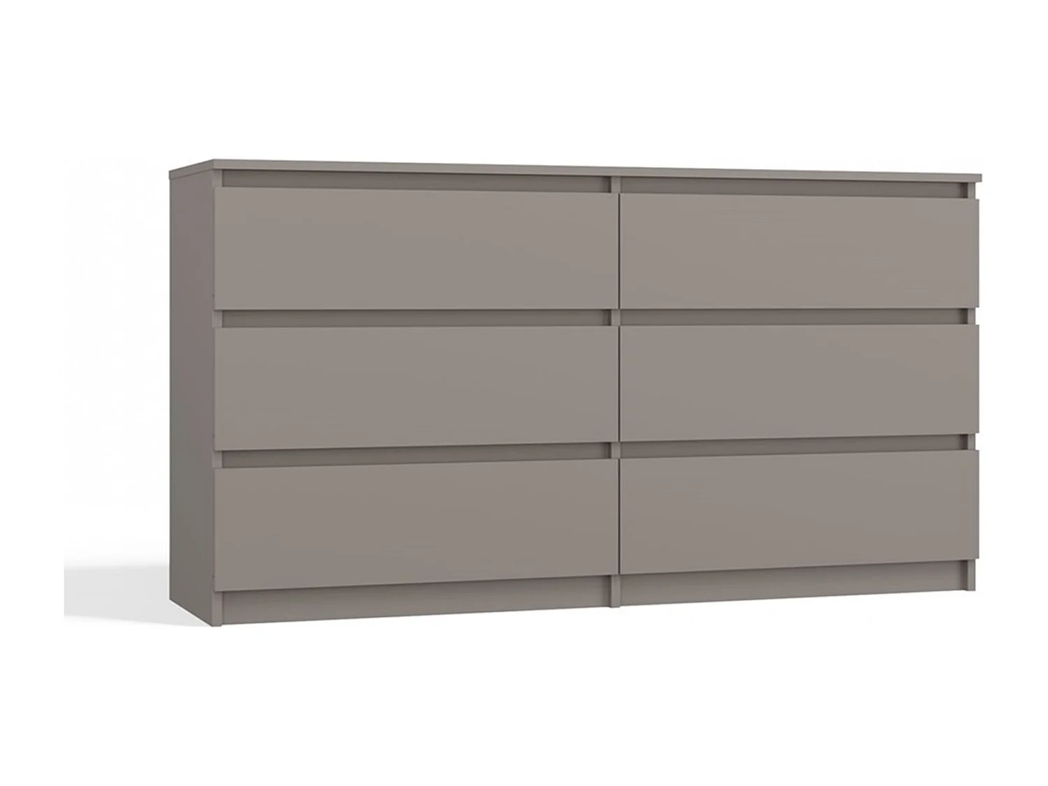 ASTER - Cómoda grande dormitorio salón oficina - 6 cajones - 138x40x77cm - 6 cajones - estilo escandinavo