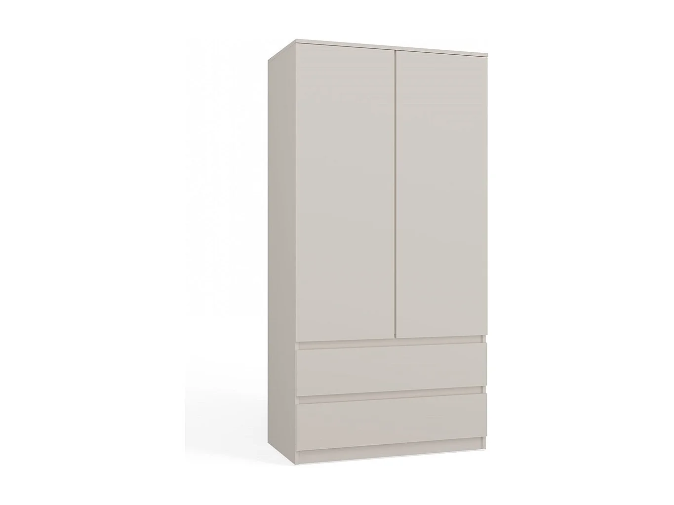 TURIN - Armario de dormitorio de estilo moderno - Armario multifunción - 2 puertas + 2 cajones - Vestidor