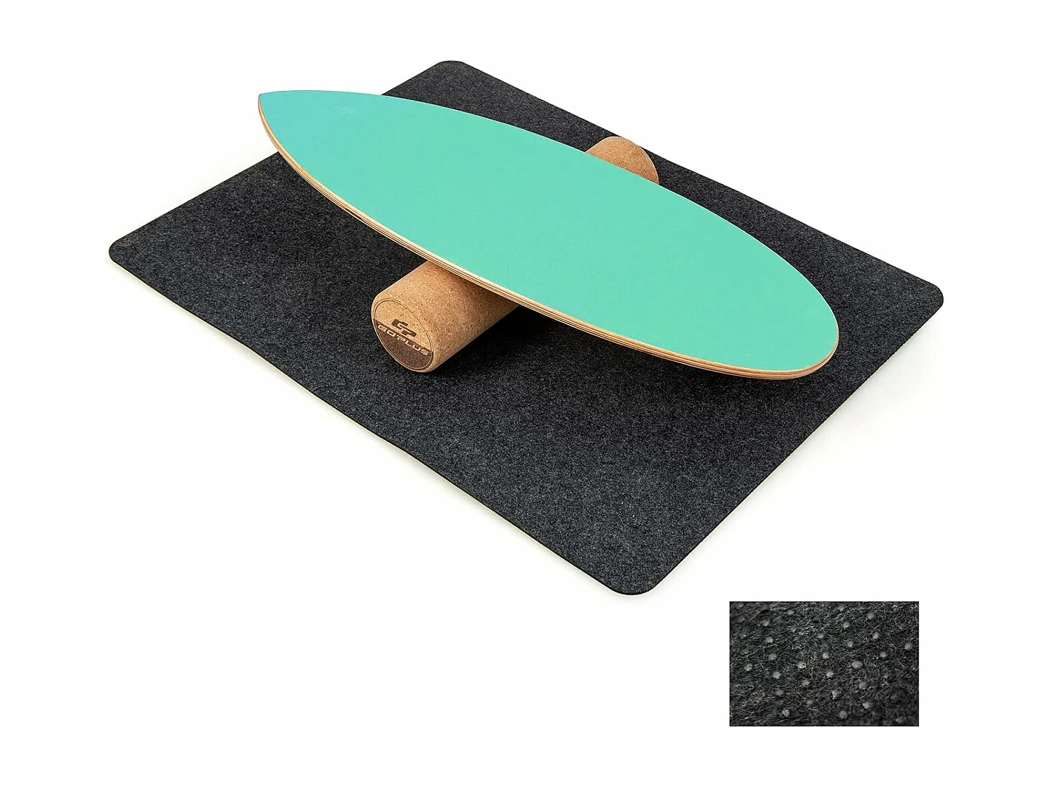 Planche d’Équilibre en Bois avec Rouleau et Tapis Antidérapant Charge 227 KG, Balance Board pour Entraînement de Skateboard Hockey Snowboard Surf Vert