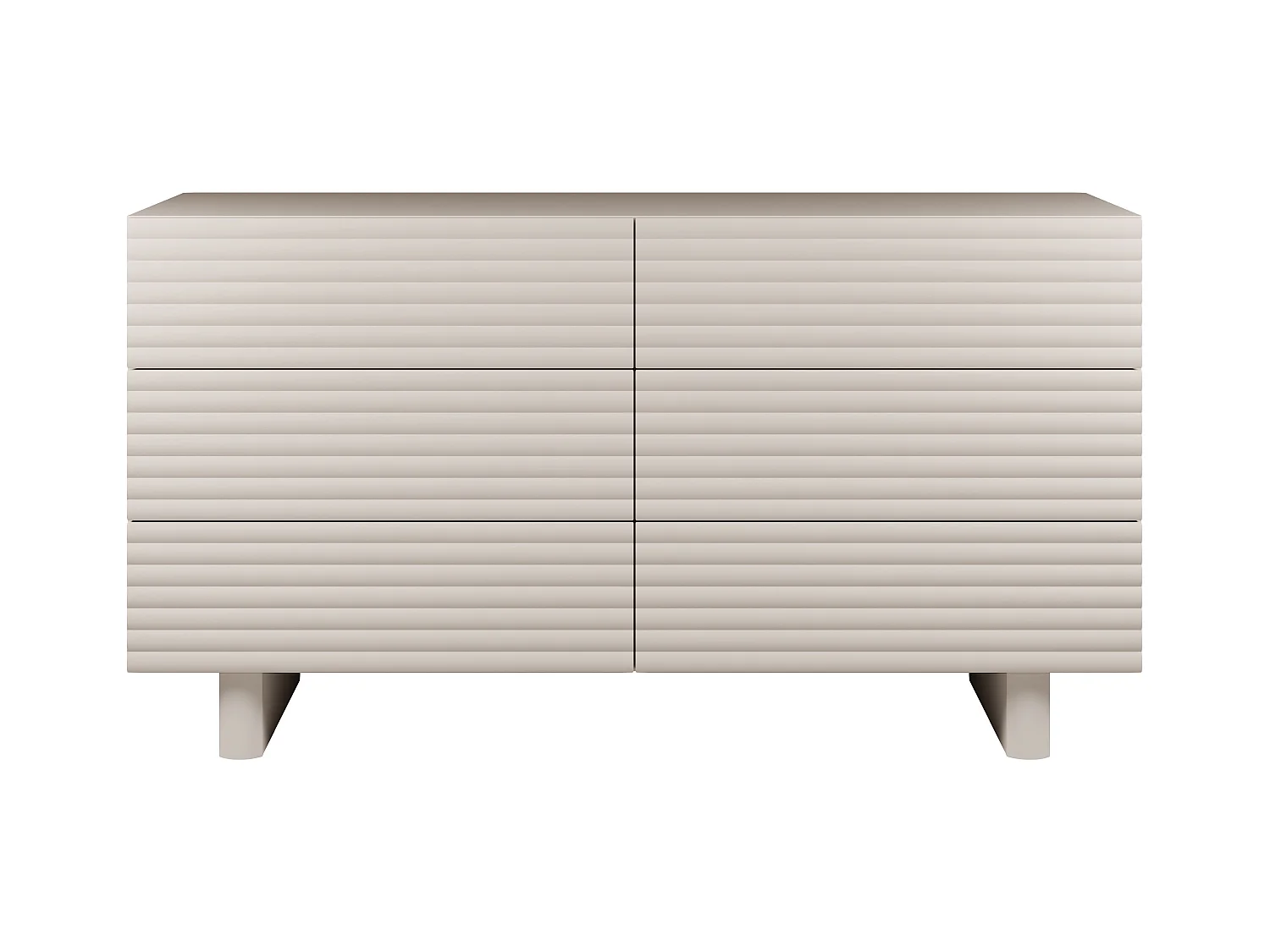 Commode 6 tiroirs - MDF - Beige - LUDIMA