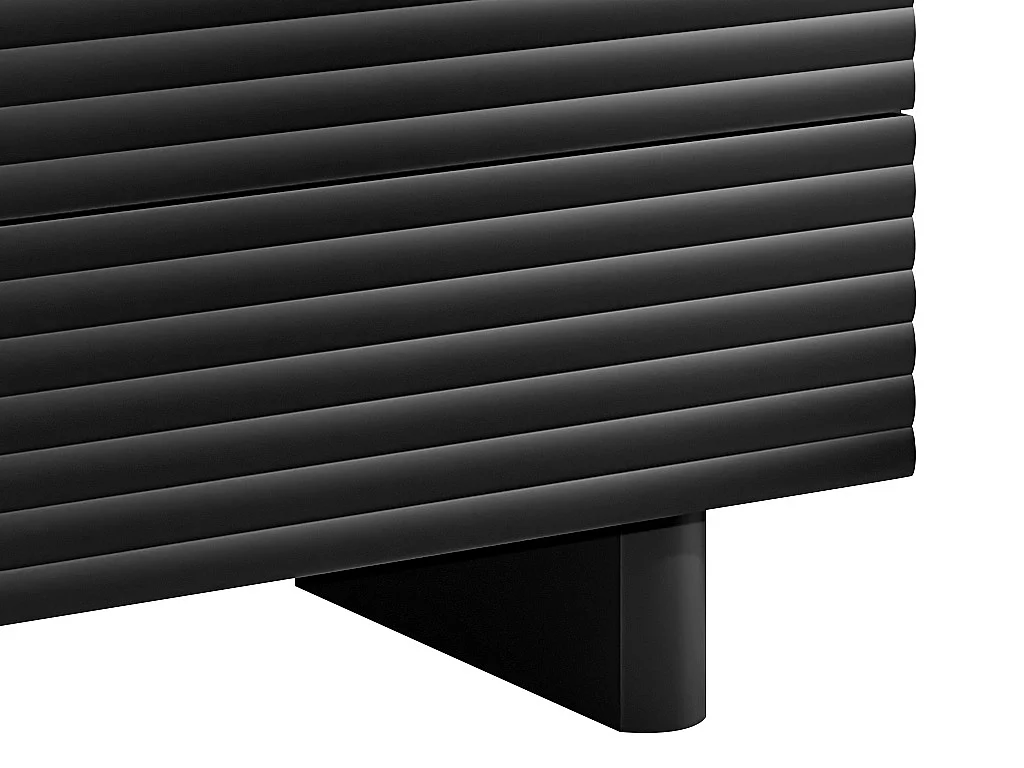 Commode 6 tiroirs - MDF - Noir - LUDIMA