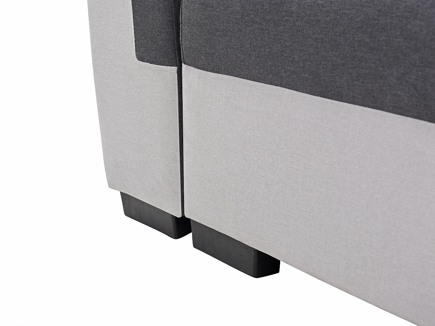 Canapé 3 places convertible en tissu anthracite et gris clair GABY II