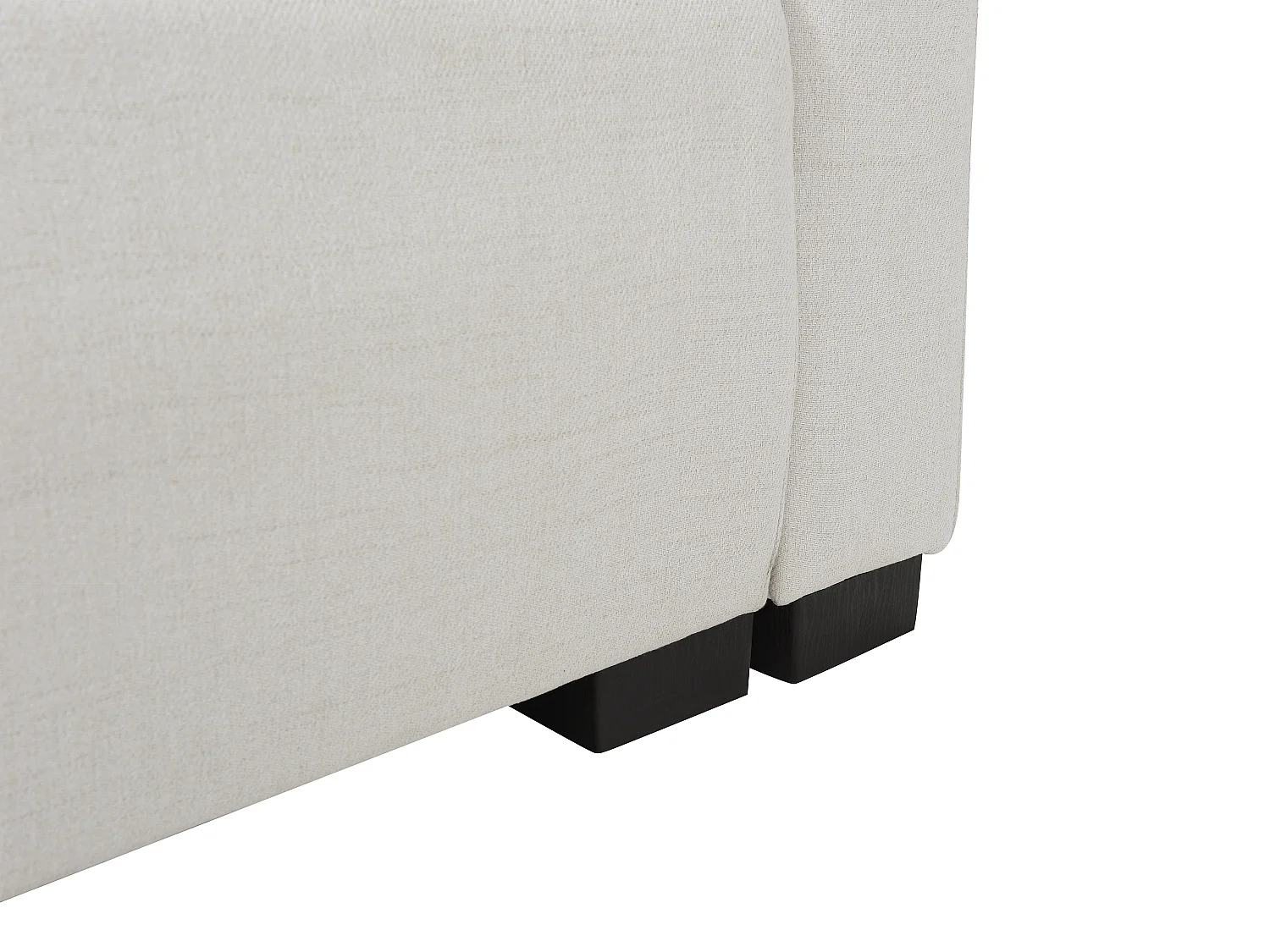 Omkeerbare hoekslaapbank van beige stof LADAZIA II