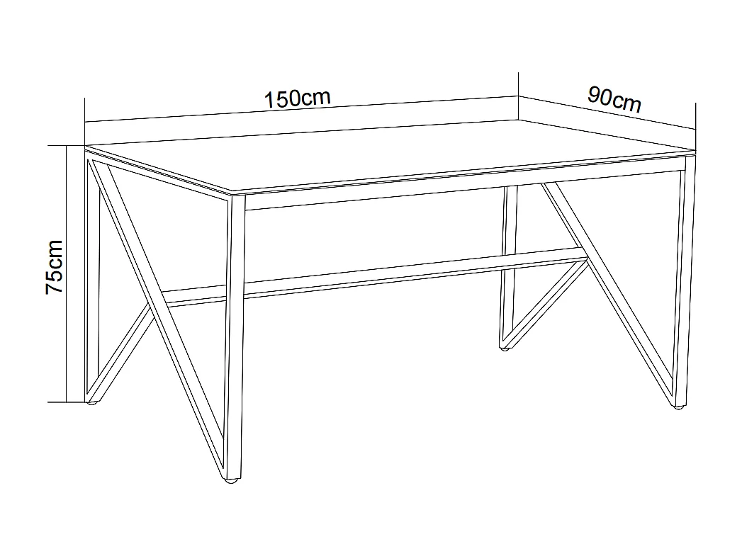 Table à Manger Design Verre Trempé Transparent & Doré – 150×90 cm