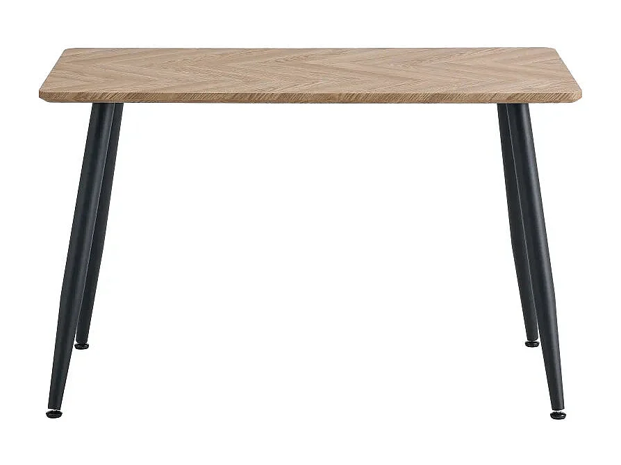 Table à manger style industriel en bois AMMO métal noir - Chêne