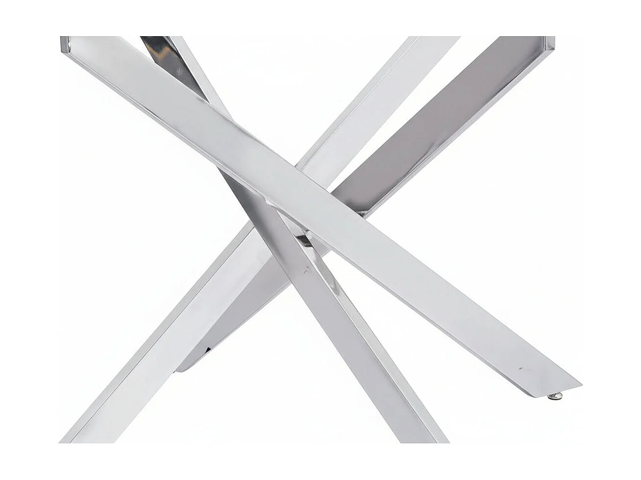 Table repas verre trempé transparent chrome 180x90x75 cm JESSICA XXL