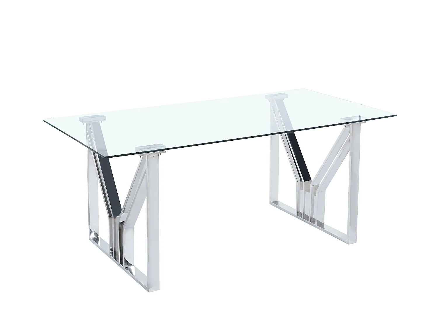 Table à manger IGREC Chrome transparent