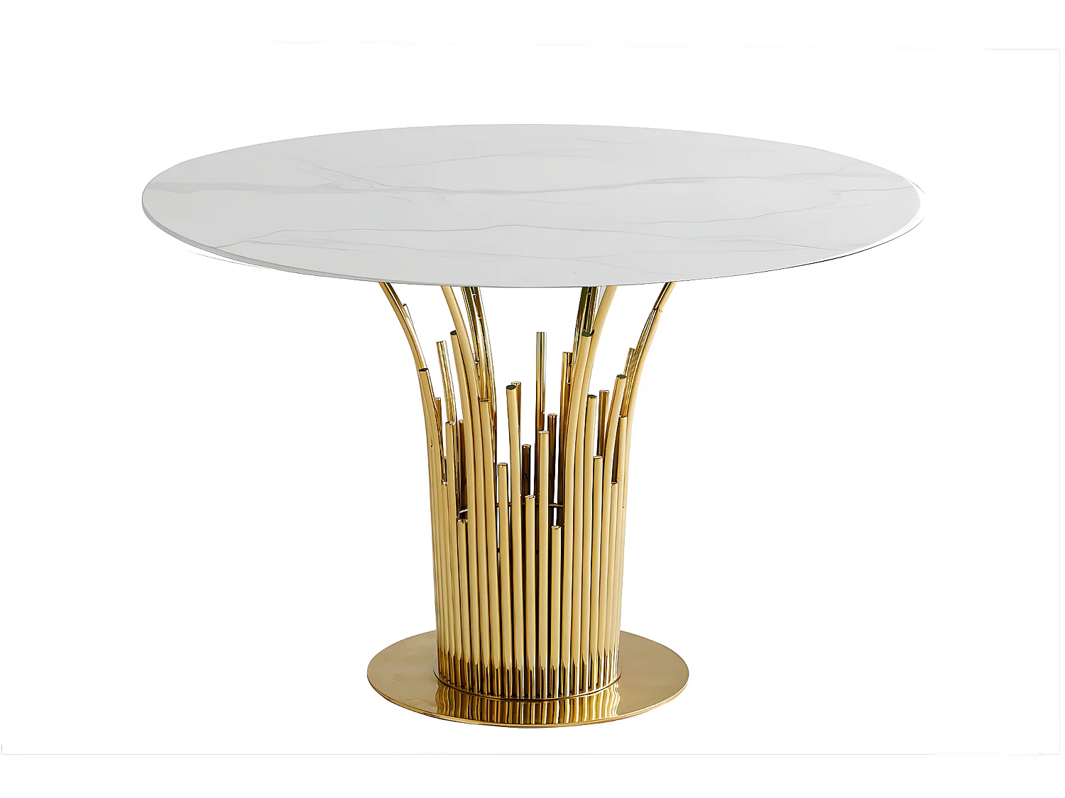 Table à manger ronde FLUTE Gold