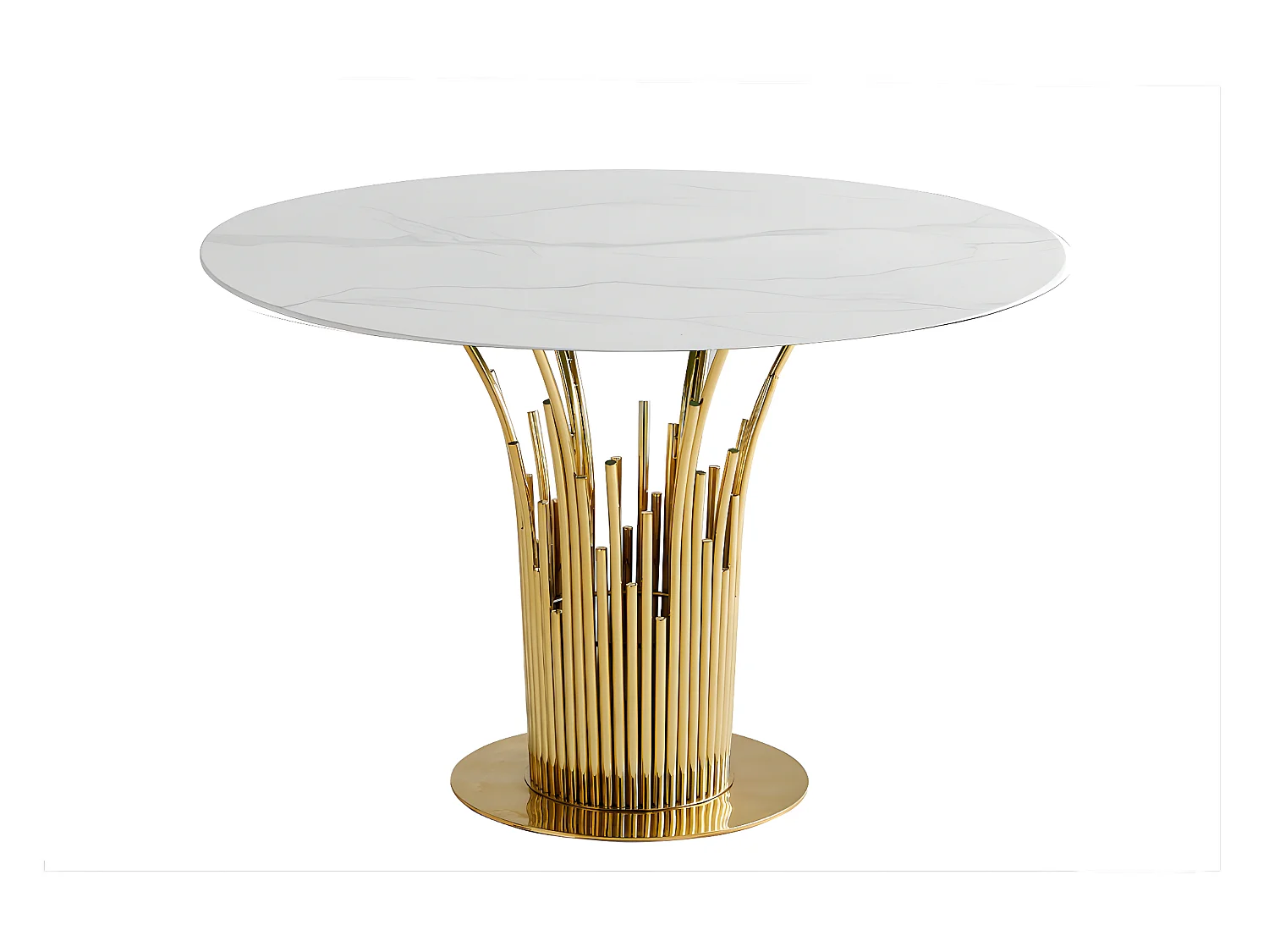 Table à manger ronde FLUTE Gold