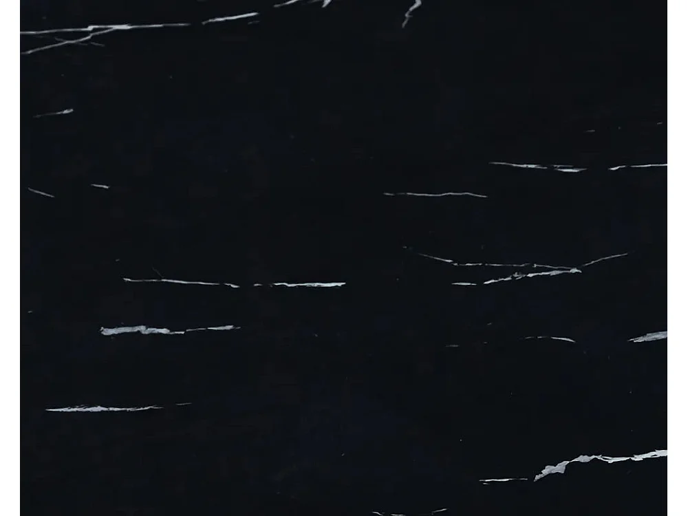 Table à manger verre marbré noir 180x90 cm 6-8 pers BAROQUE