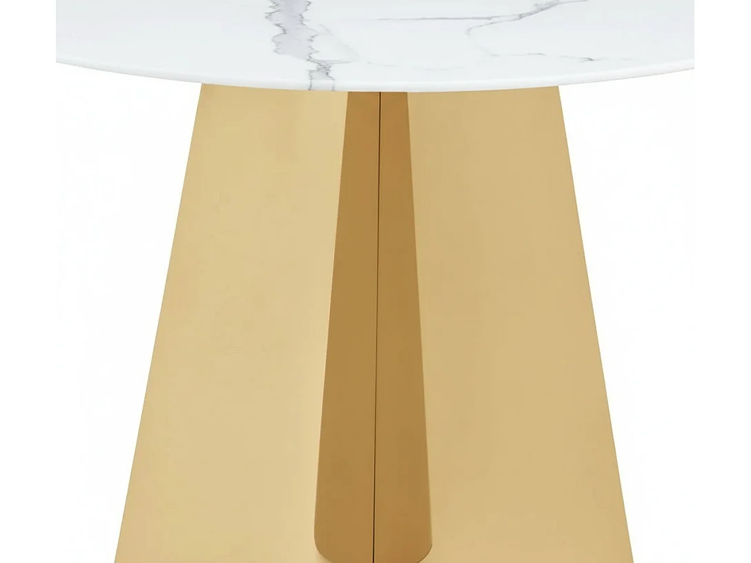 Table à manger CAPUCINE Gold Marbre blanc