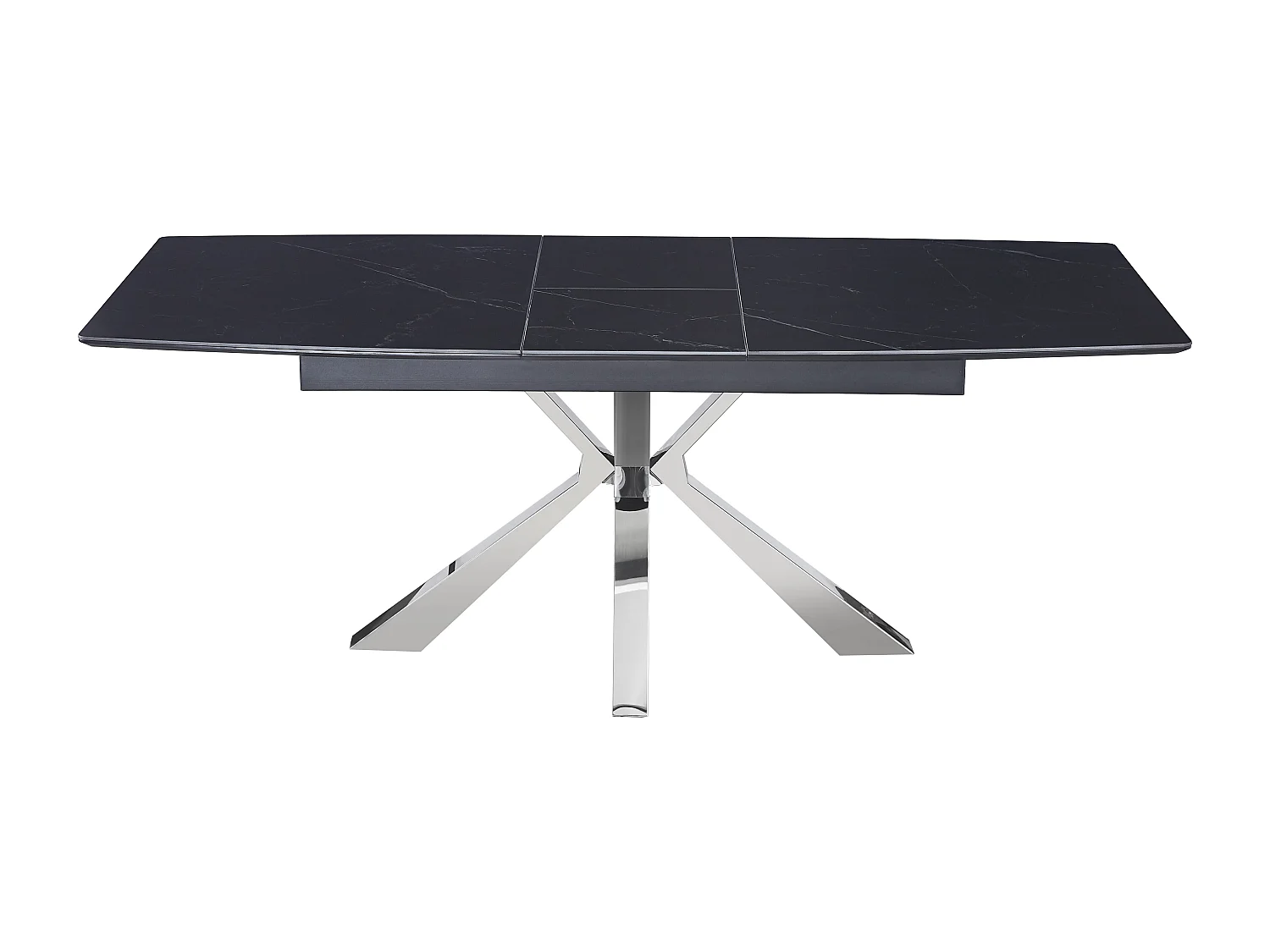 Table extensible BIANCA Chrome plateau Céramique