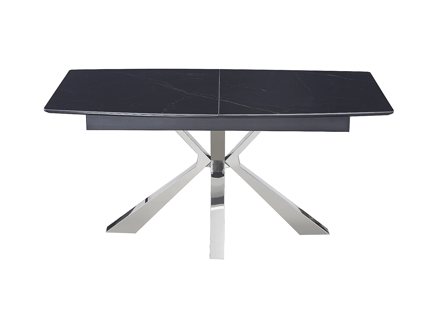 Table extensible BIANCA Chrome plateau Céramique