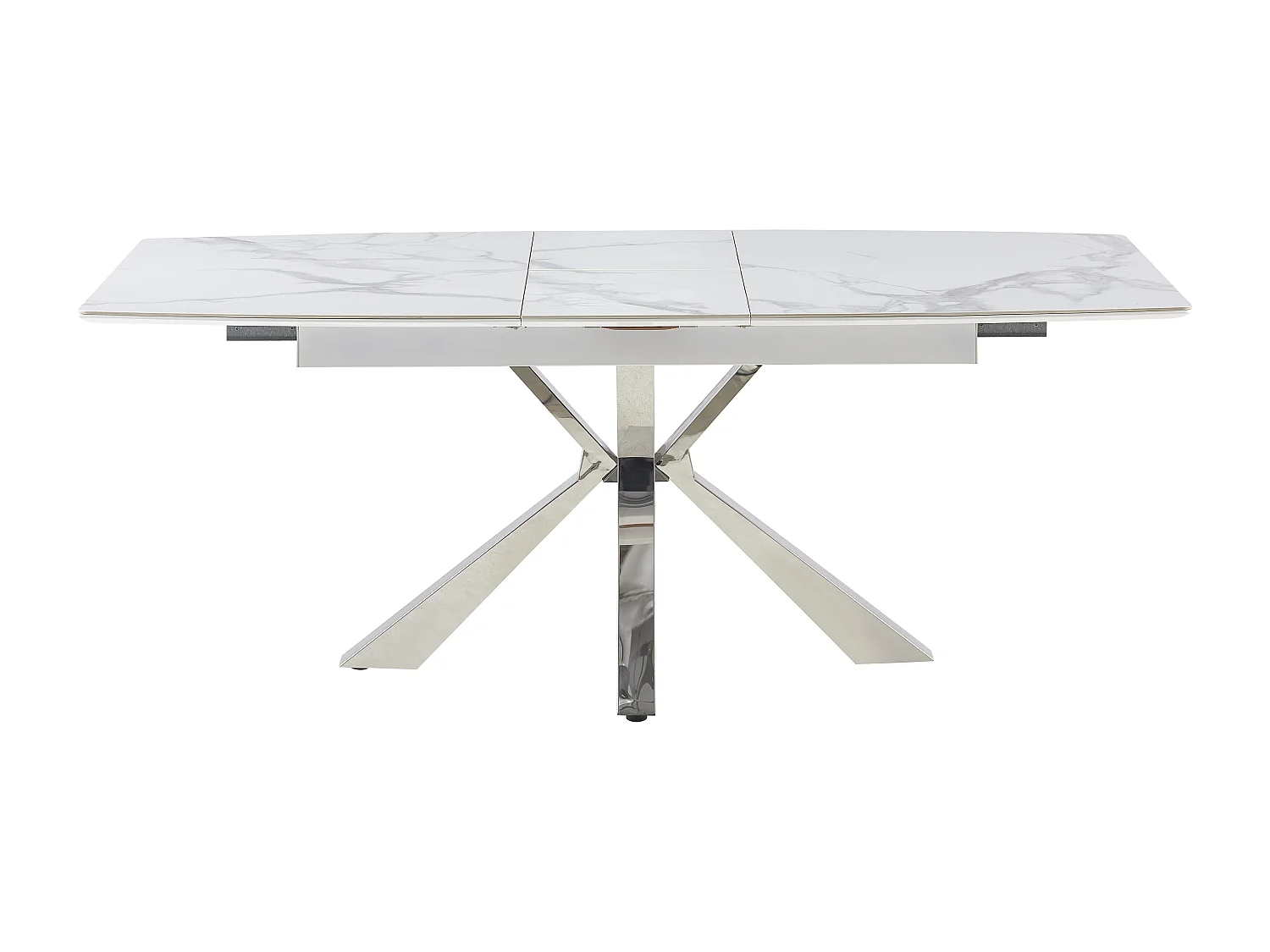 Table extensible BIANCA Chrome plateau Céramique