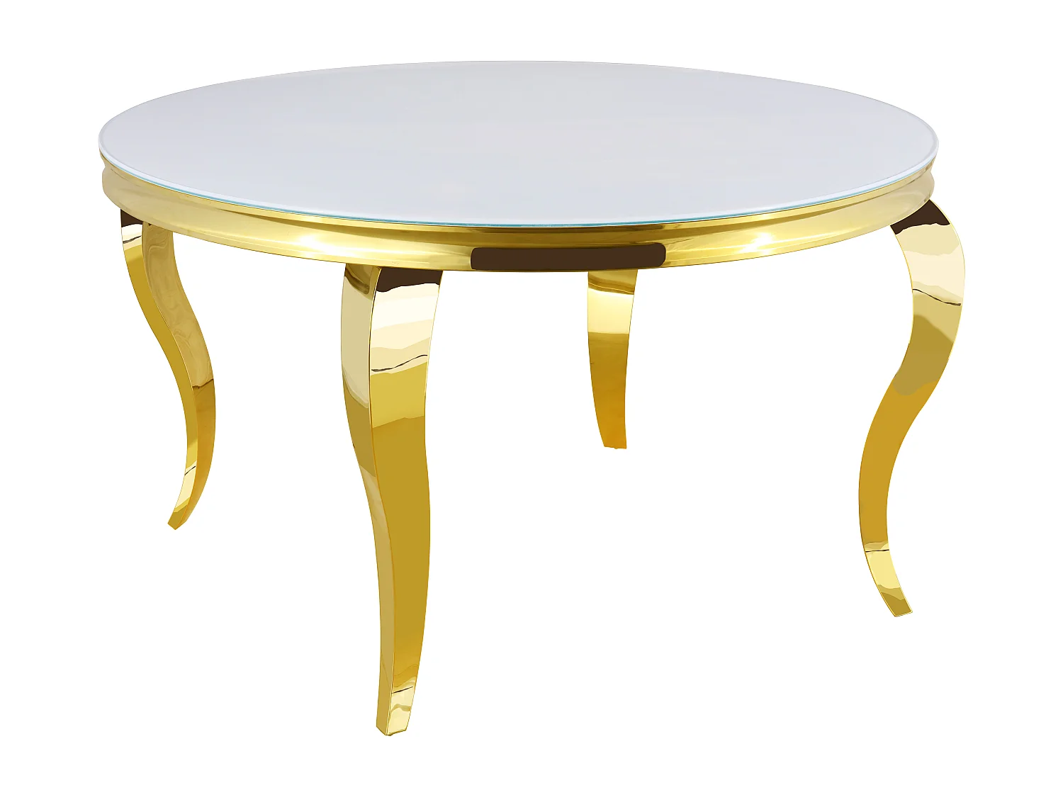 Table à manger ronde BAROQUE gold 130x75 cm