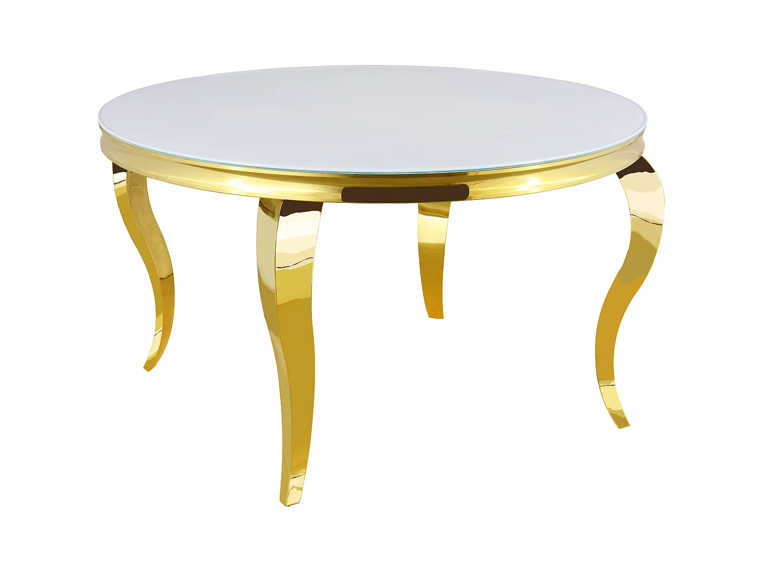 Table à manger ronde BAROQUE gold 130x75 cm