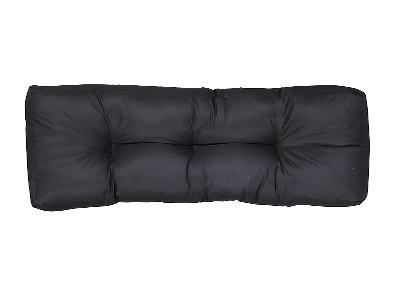 Zwarte pallet kussen rugleuning polyester 120x40x15 cm