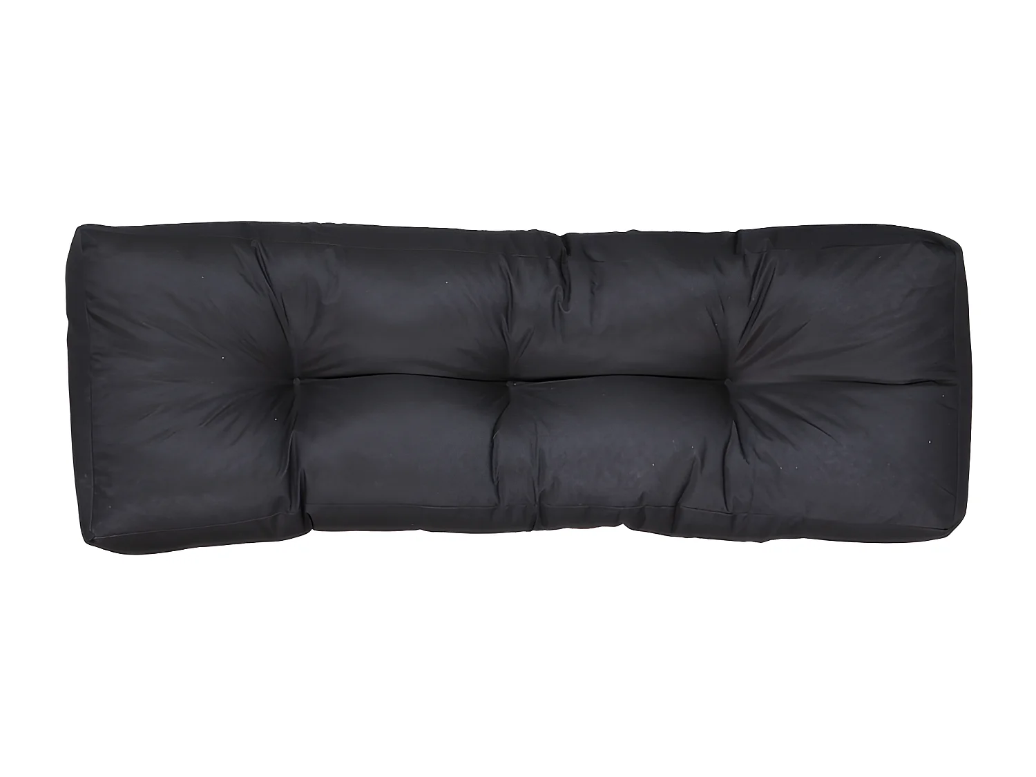 Coussins palette dossier en polyester 120x40x15 cm noir