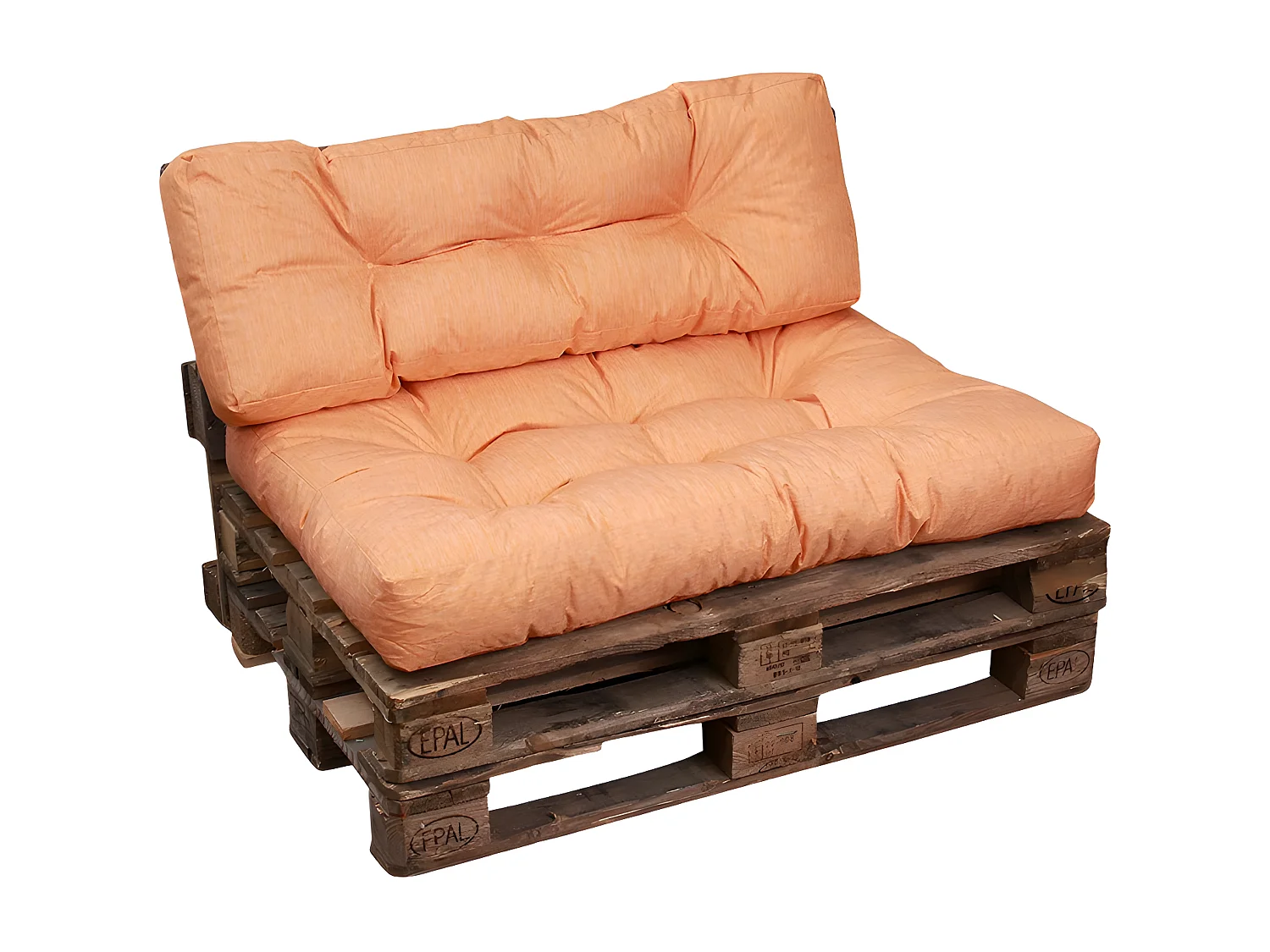 Oranje polyester pallet kussen rugleuning 120x40x15 cm