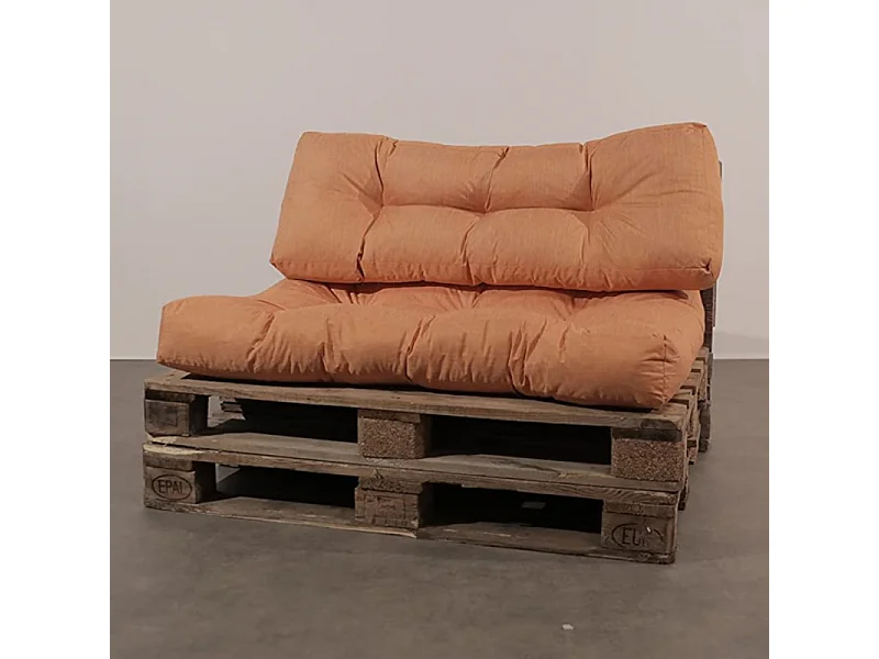 Oranje polyester pallet kussen rugleuning 120x40x15 cm
