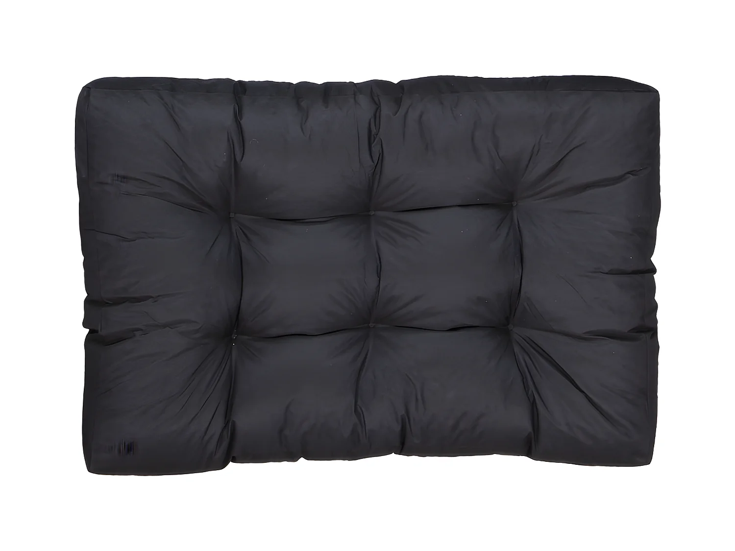 Seduta cuscino per pallet in poliestere 120x80x15 cm nero