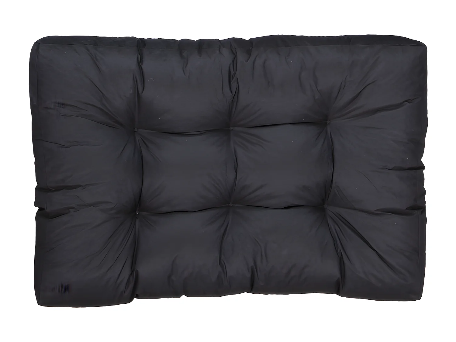 Palettenkissensitz aus polyester 120x80x15 cm, schwarz