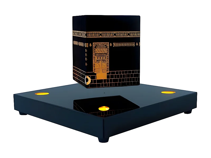 KAABA illuminée en lévitation sur base Deluxe