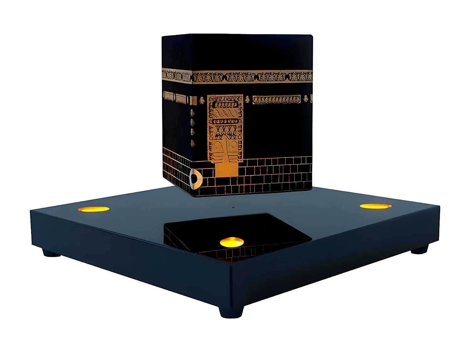 KAABA illuminée en lévitation sur base Deluxe