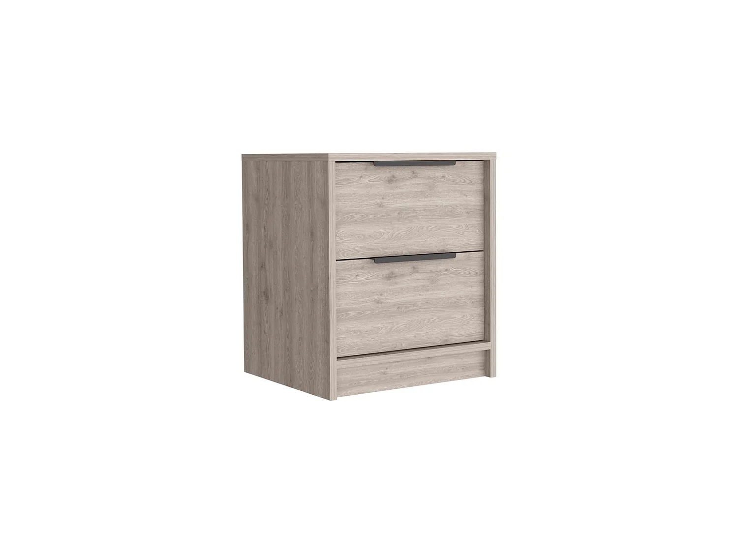Comodino Kaia da 41 cm con 2 cassetti, grigio cenere