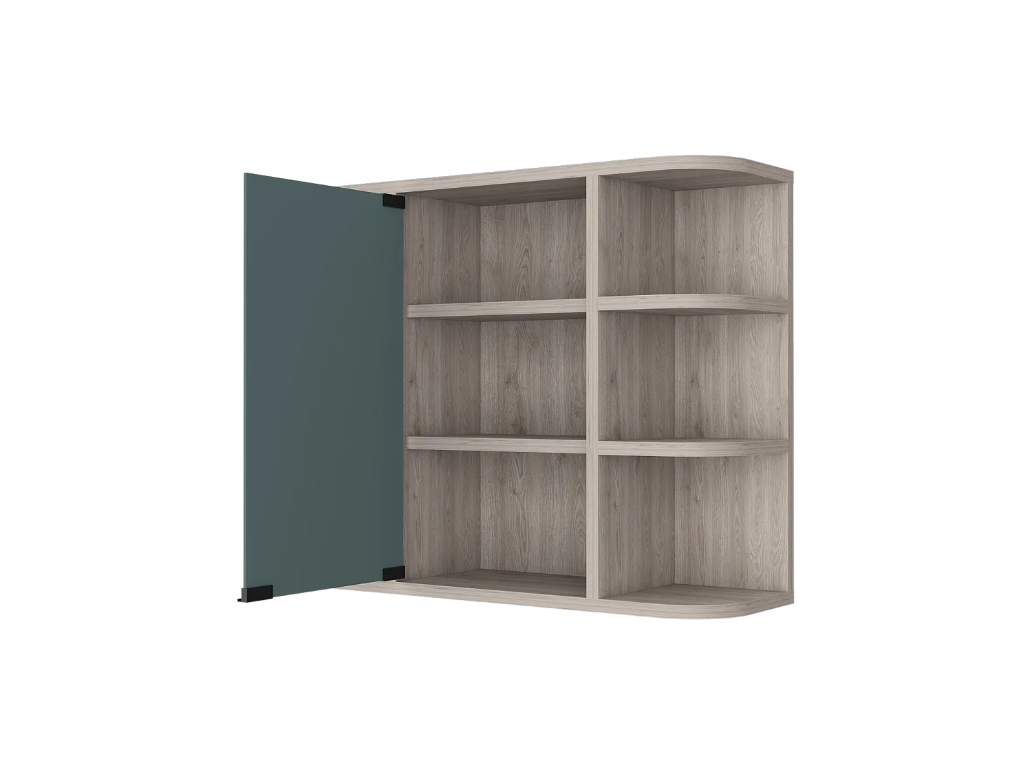 Botiquin Milan en melamina con espejo incluido y estantes , 50 cm  X 60 cm  X 19 cm  , Gris / plata