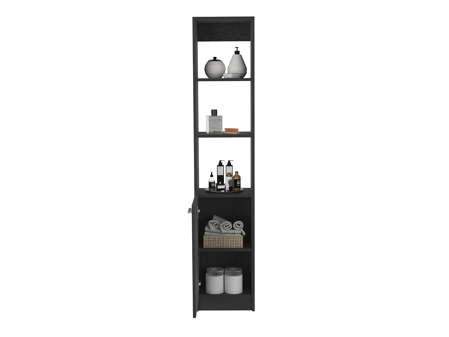 TUHOME CONCEPT Colonna bagno Malaga da 162 cm, wengé