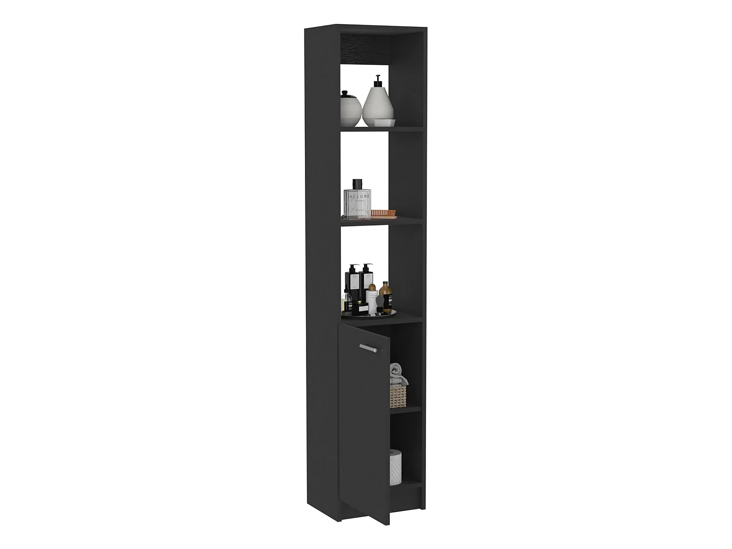 TUHOME CONCEPT Colonna bagno Malaga da 162 cm, wengé