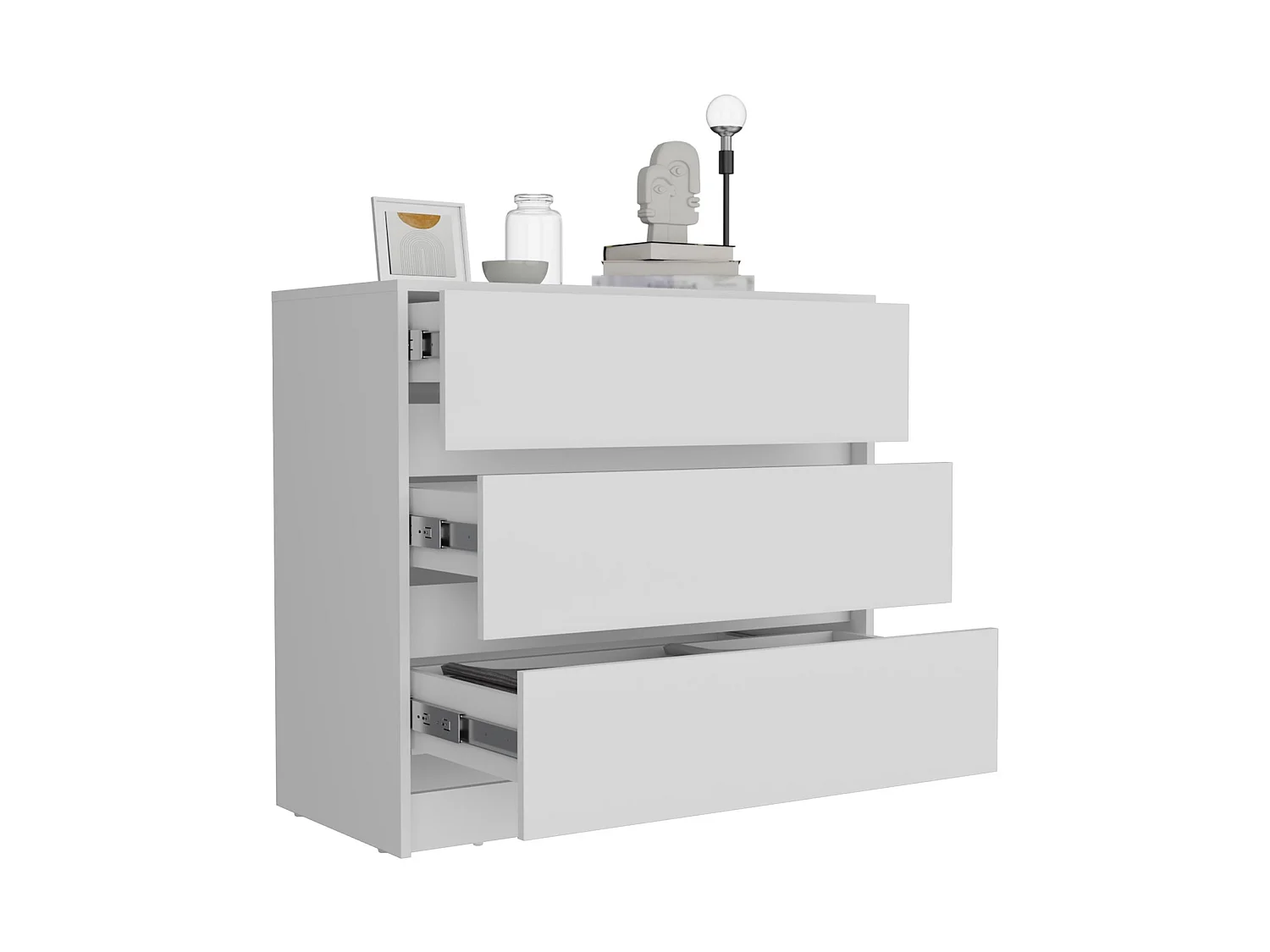 TUHOME CONCEPT Cómoda Austin de 85 cm, branco