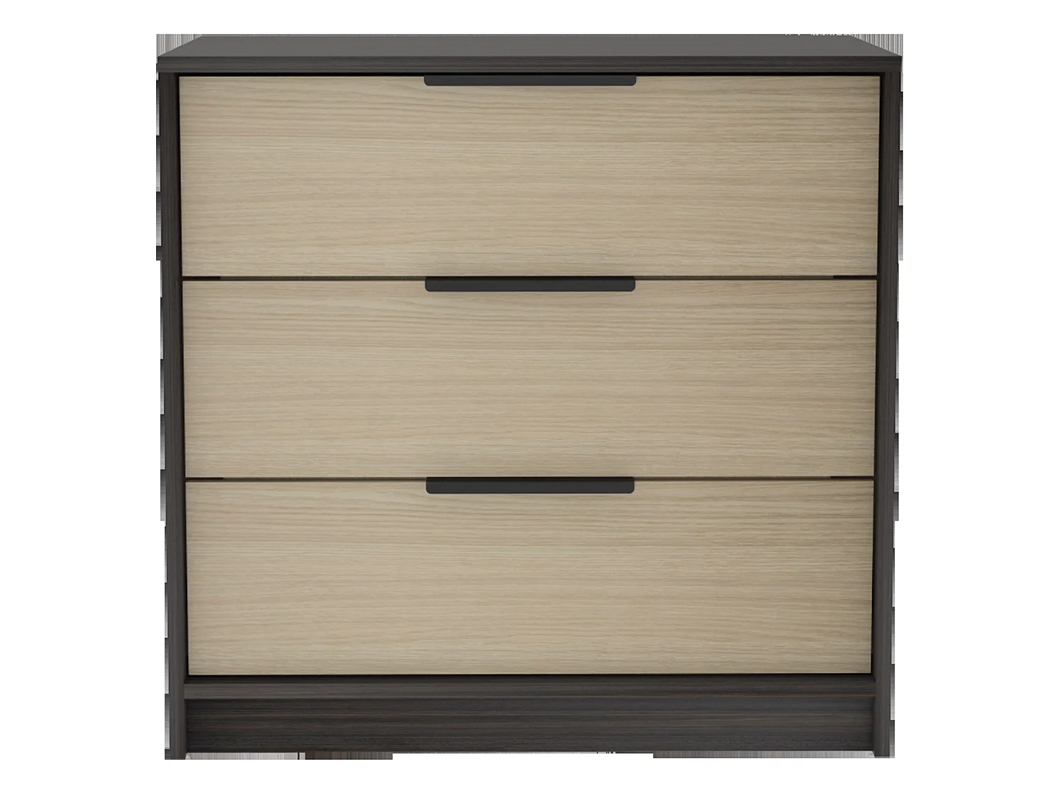Cassettiera Kaia da 70 cm con 3 cassetti, nero
