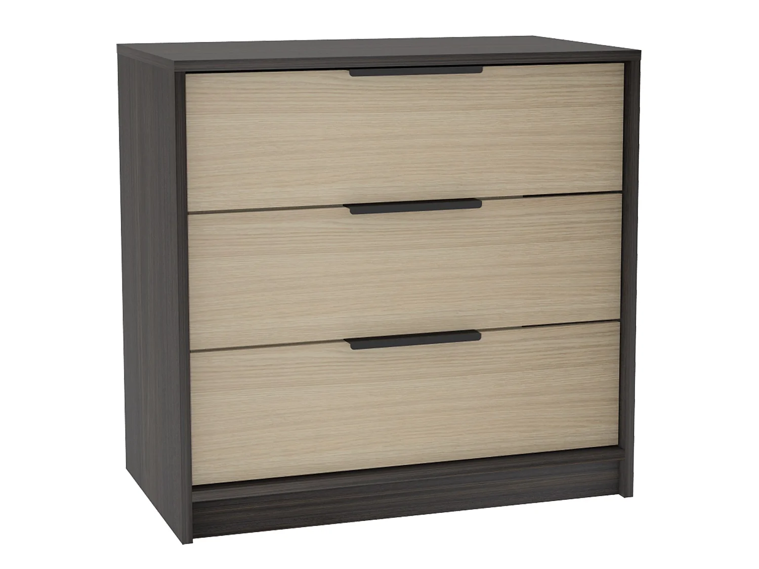 Cassettiera Kaia da 70 cm con 3 cassetti, nero