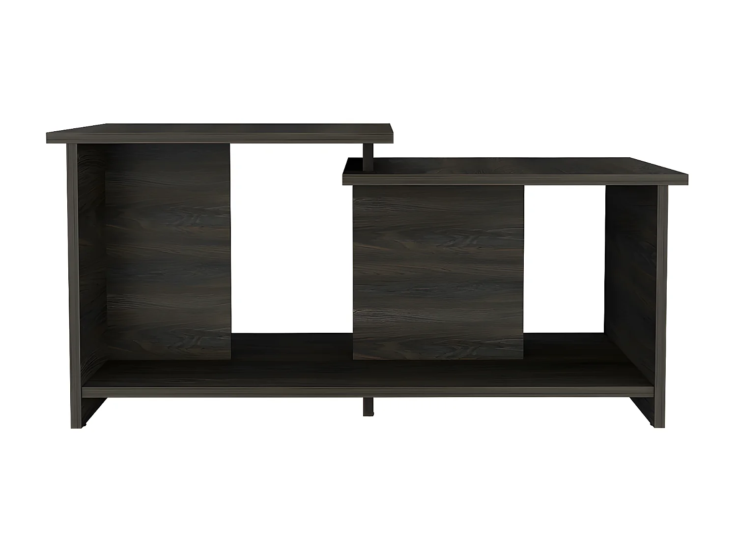 Mesa de centro Wema en melamina, con almacenamiento abierto , 41.91 cm  X 89 cm  X 53 cm  , Gris / plata