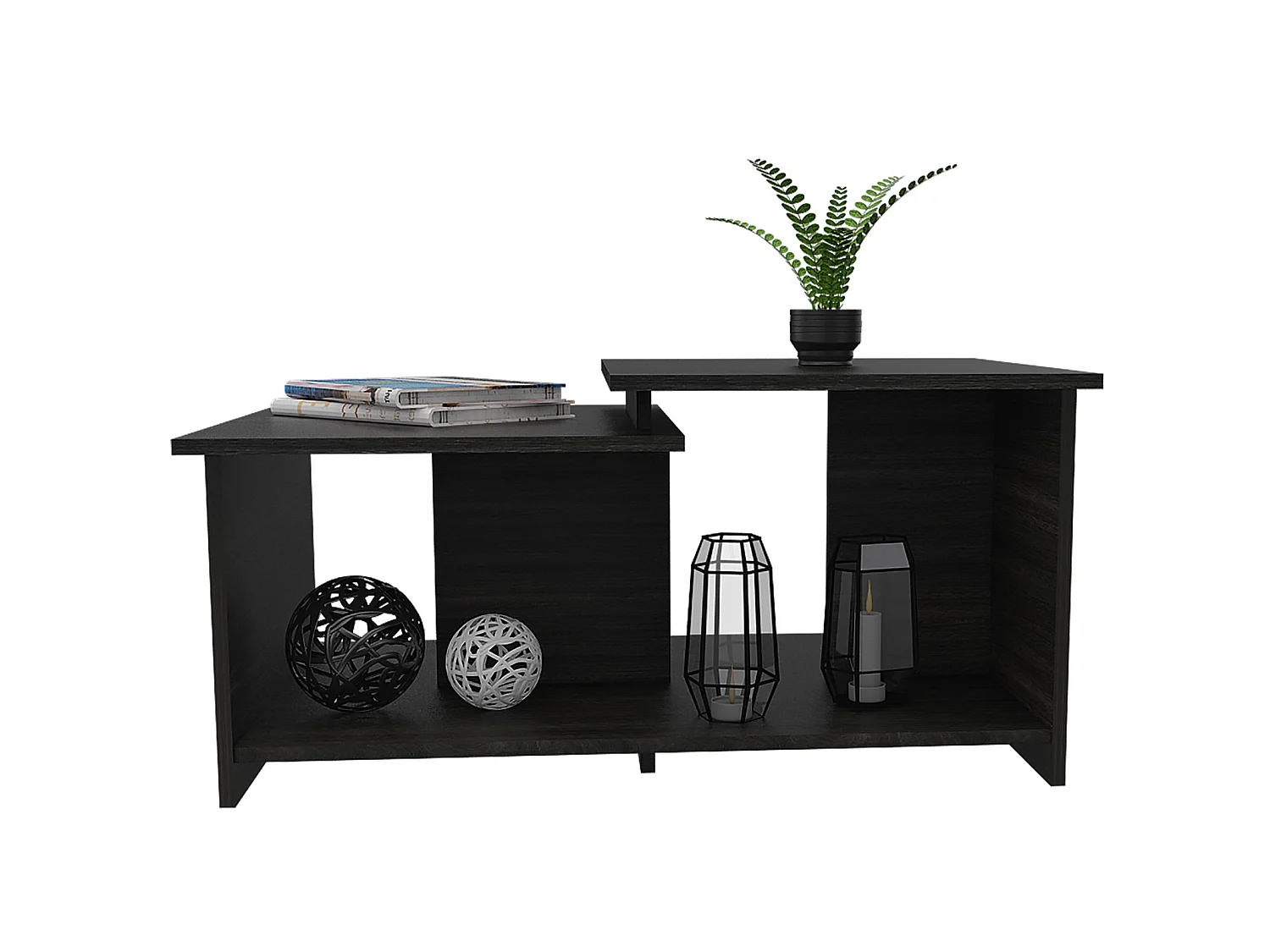 Table basse Wema de 89 cm, gris anthracite
