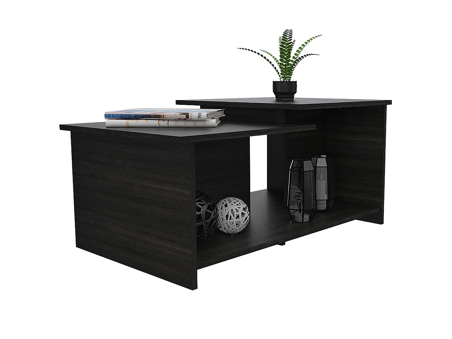 Table basse Wema de 89 cm, gris anthracite