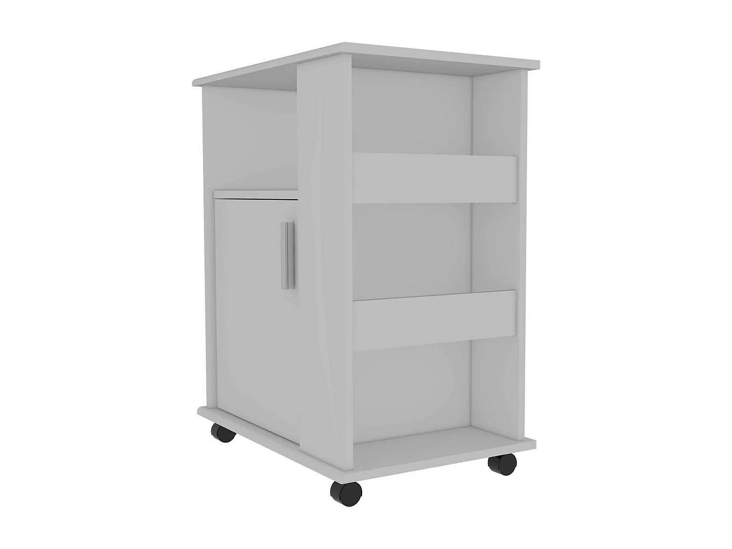 Meuble inférieur pour micro-ondes en mélamine avec meuble et 4 étagères , 73.4 cm X 60 cm X 39.8 cm , Blanc