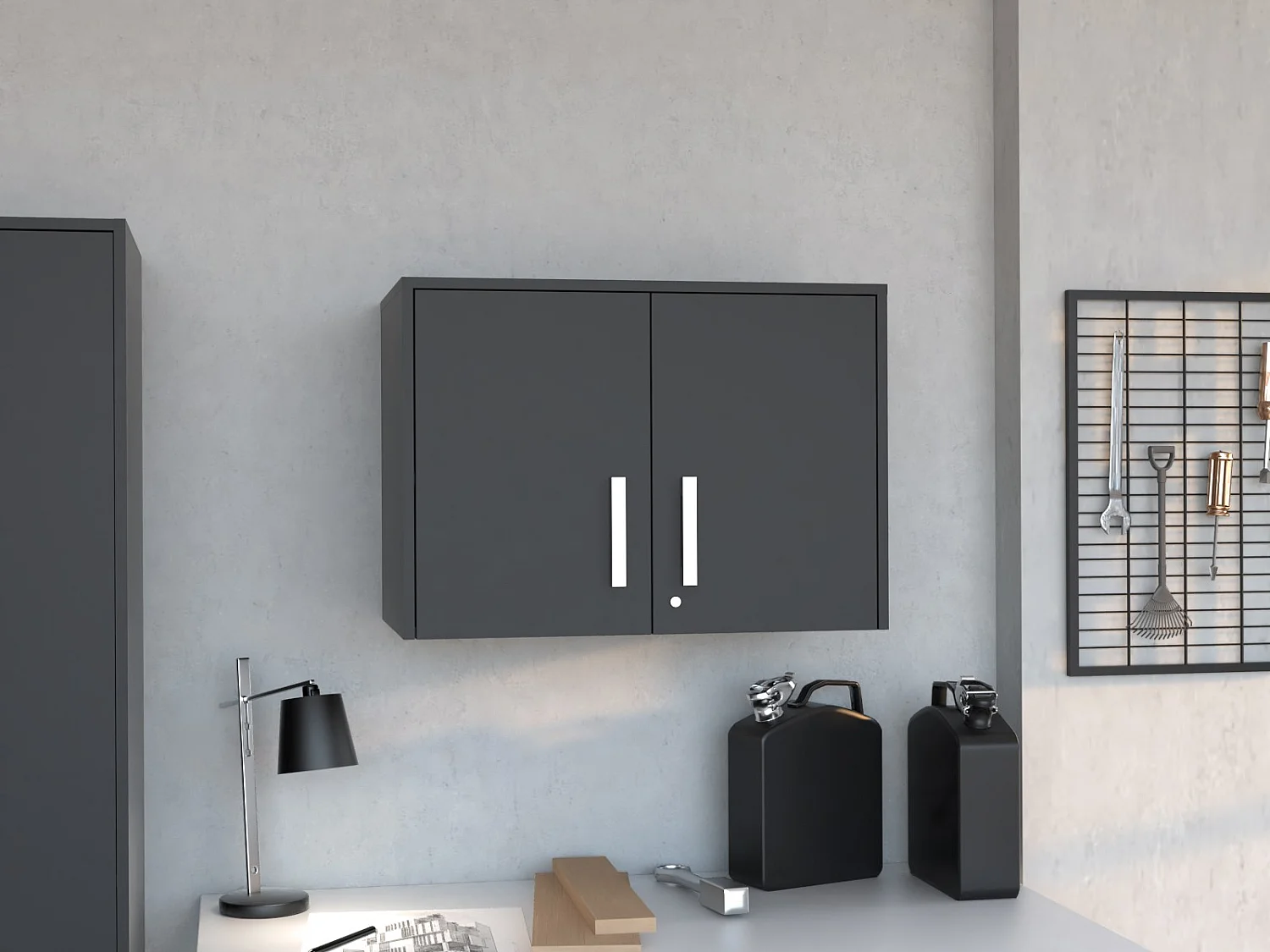 Armadio multiuso da 70 cm, nero