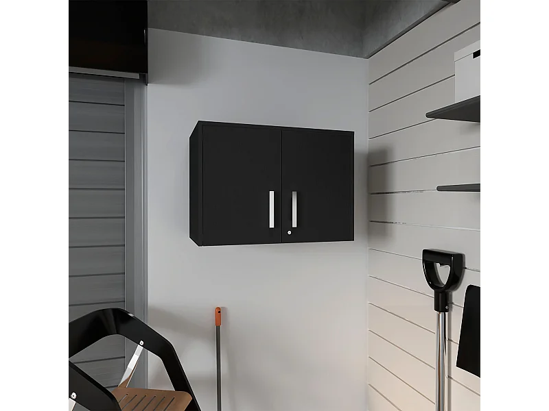 Mueble despensa Cyrus en melamina con 3 estantes , 50 cm  X 70 cm  X 40.5 cm  , Negro