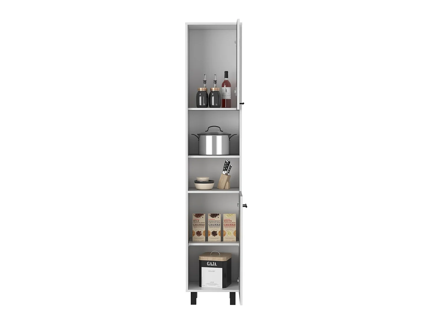 TUHOME CONCEPT Armário despensa de cozinha Hobart de 202 cm, branco