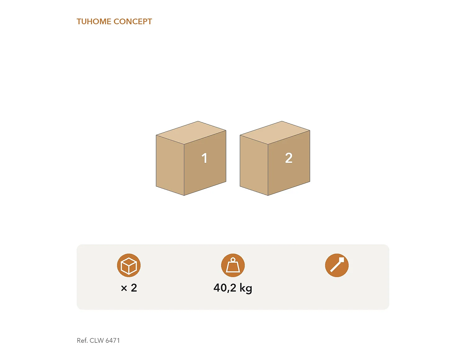 TUHOME CONCEPT Roupeiro Aurora de 180 cm, wengué