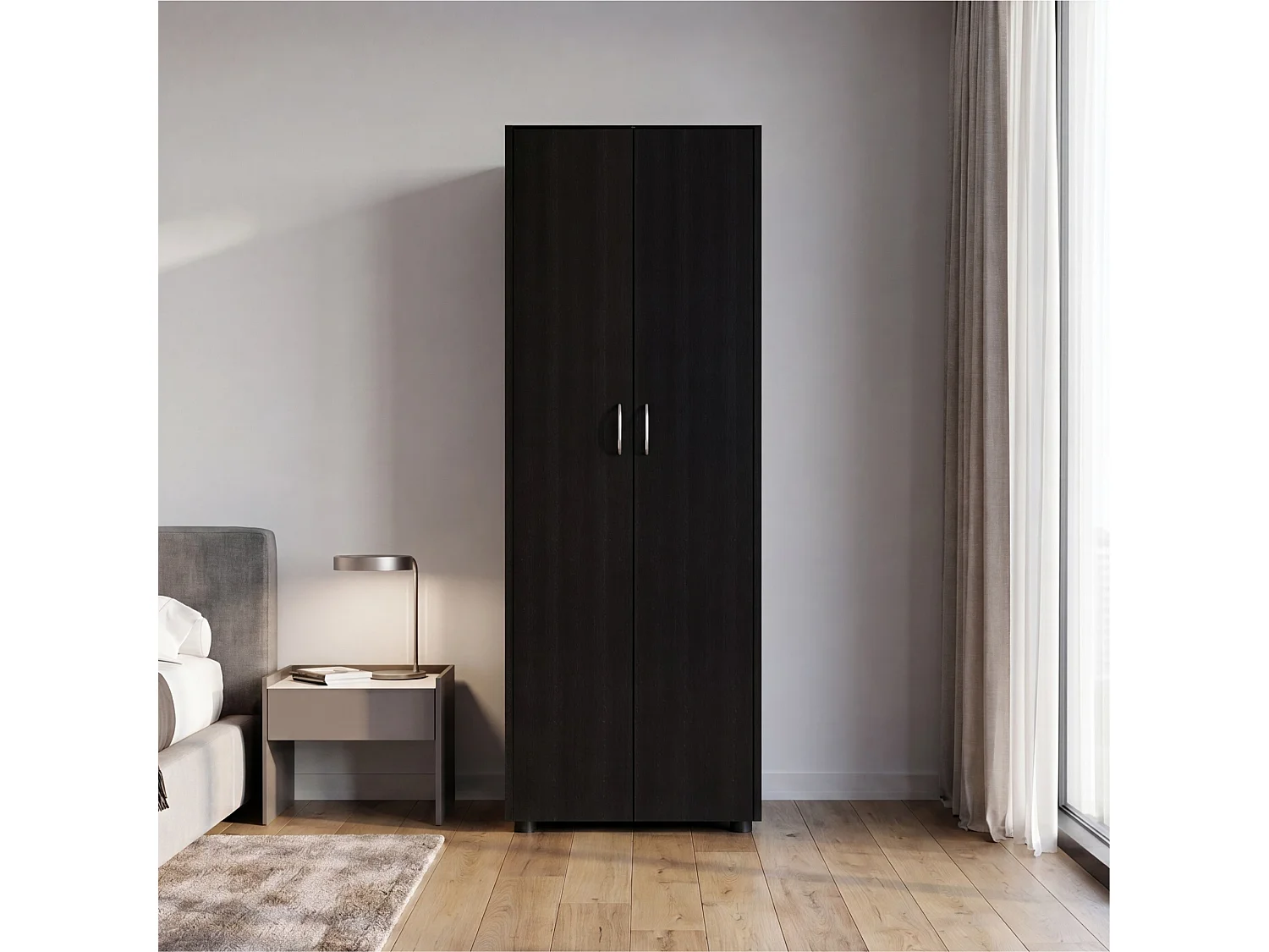 TUHOME CONCEPT Roupeiro Aurora de 180 cm, wengué