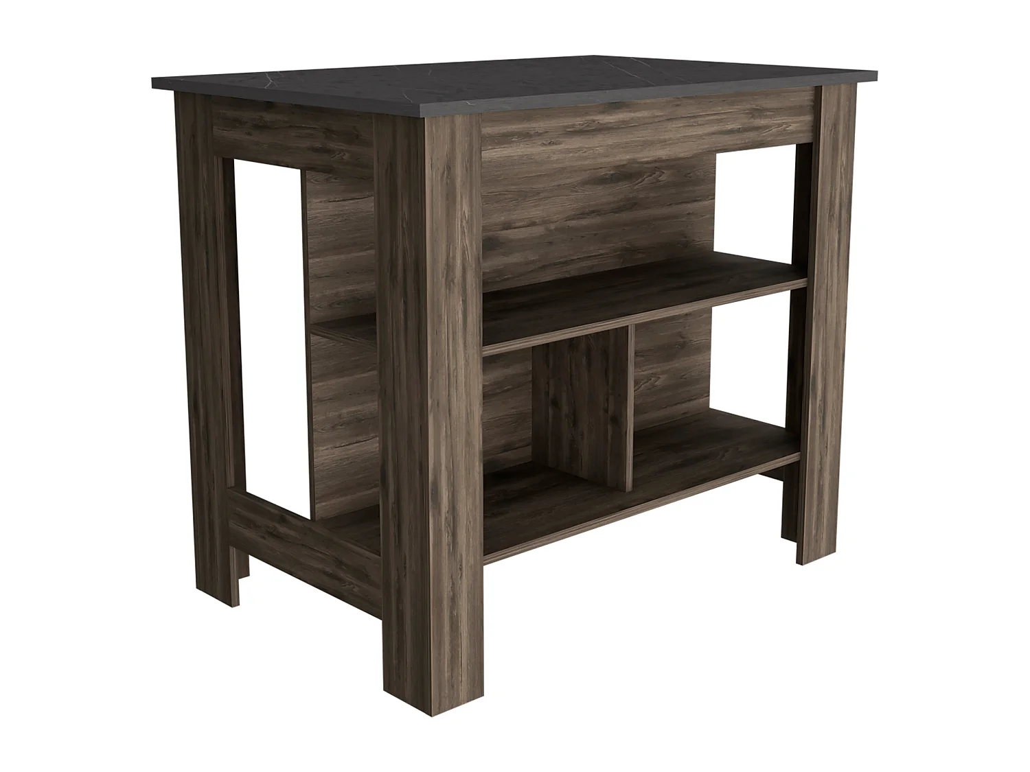 TUHOME CONCEPT Isola da cucina Portree da 92 cm, bianco e macadamia