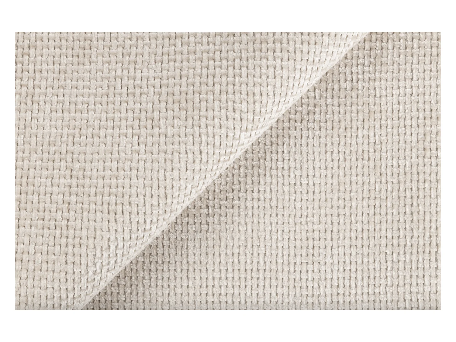 3-Sitzer Sofa mit Schlaffunktion und Chenille-Bezug - hellbeige - DANDELINO