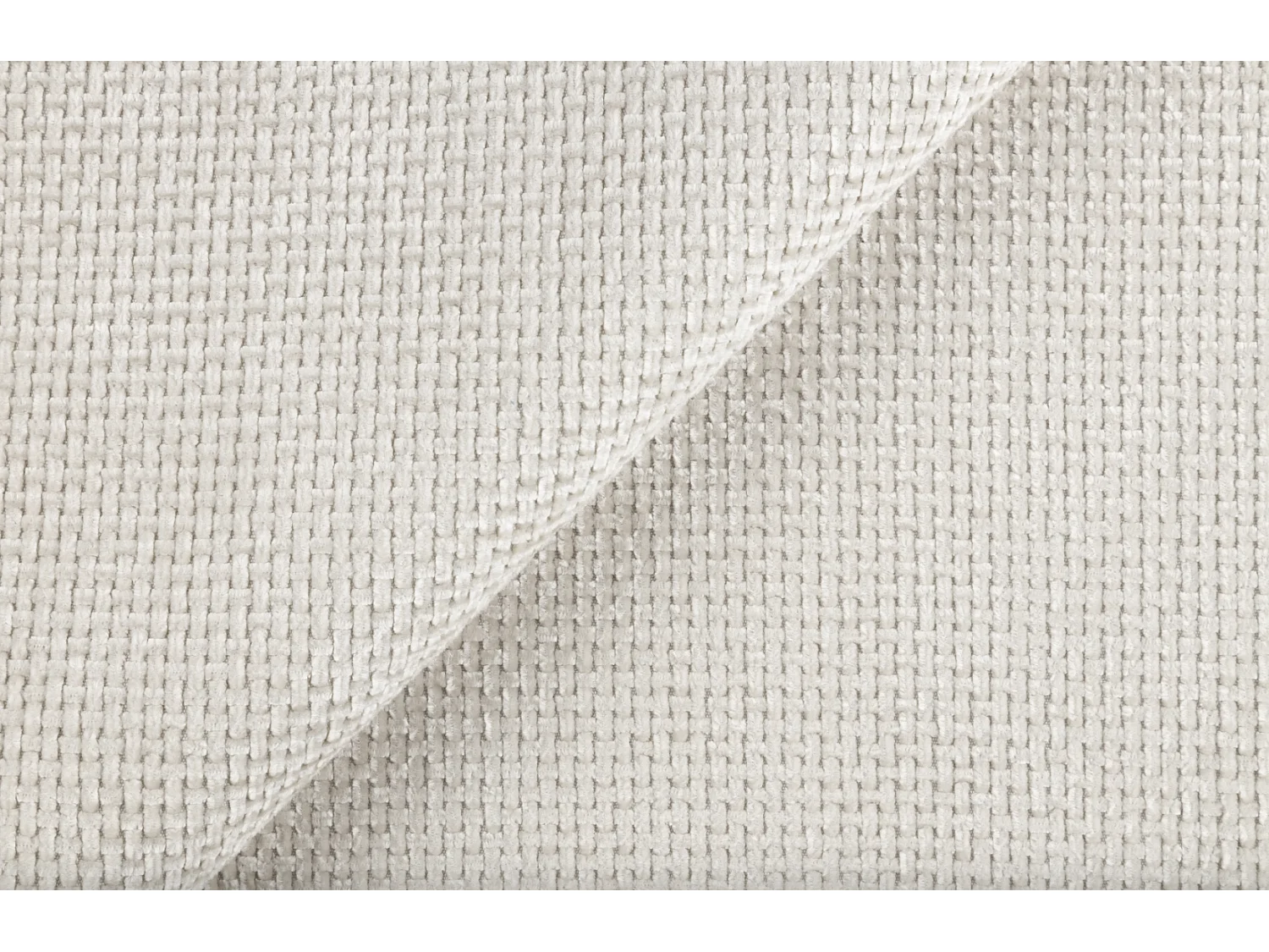Canapé convertible trois places - tissu chenille gris-beige - DANDELINO