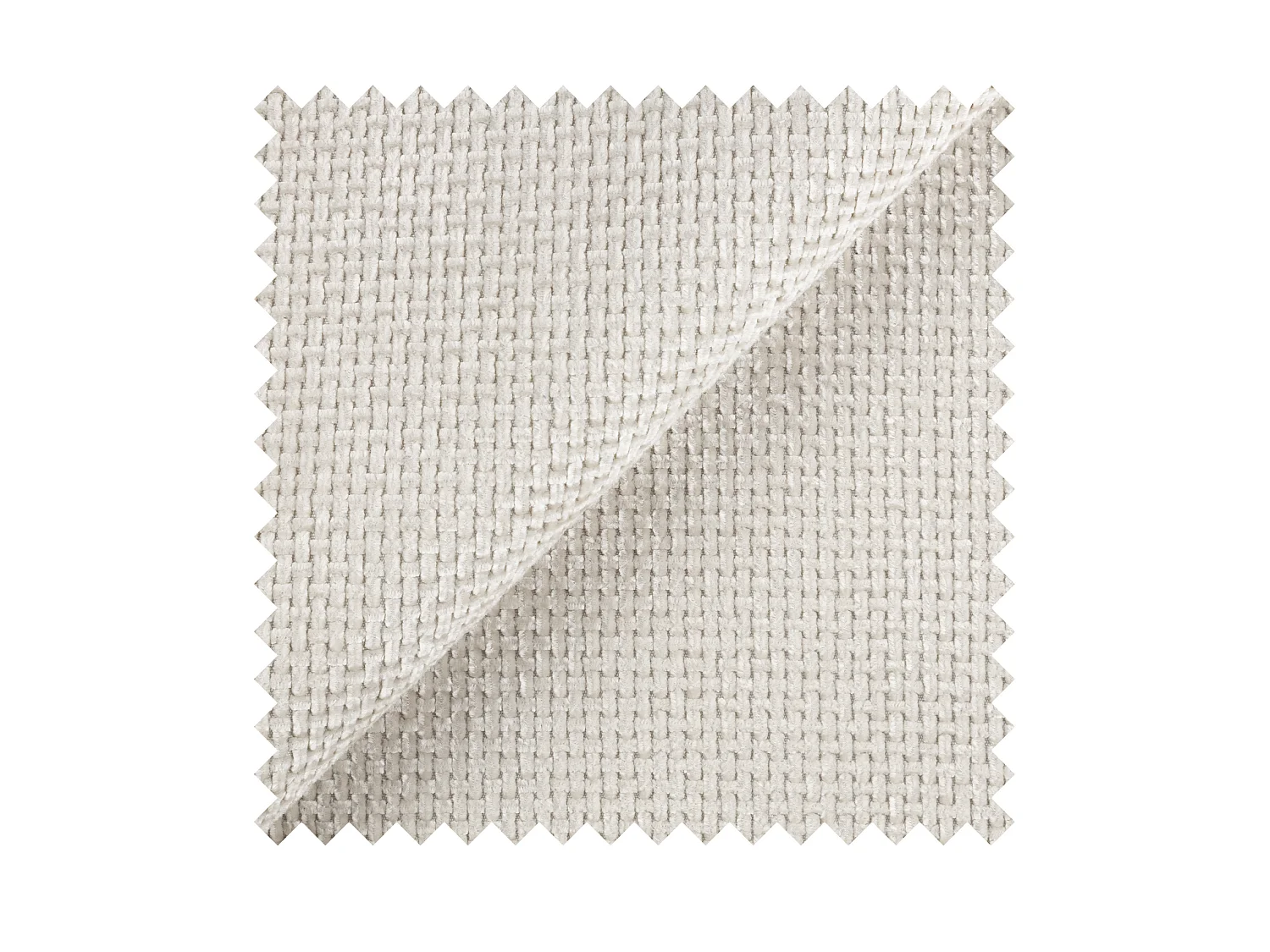 Canapé convertible trois places - tissu chenille gris-beige - DANDELINO