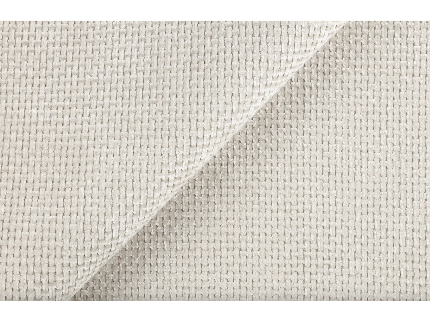 Canapé convertible trois places - tissu chenille gris-beige - DANDELINO